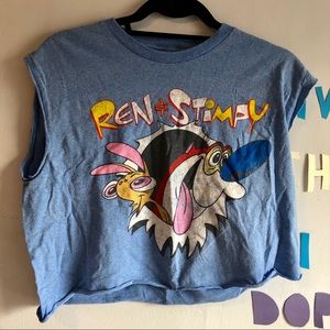 Ren + Stimpy Sleeveless Crop Top